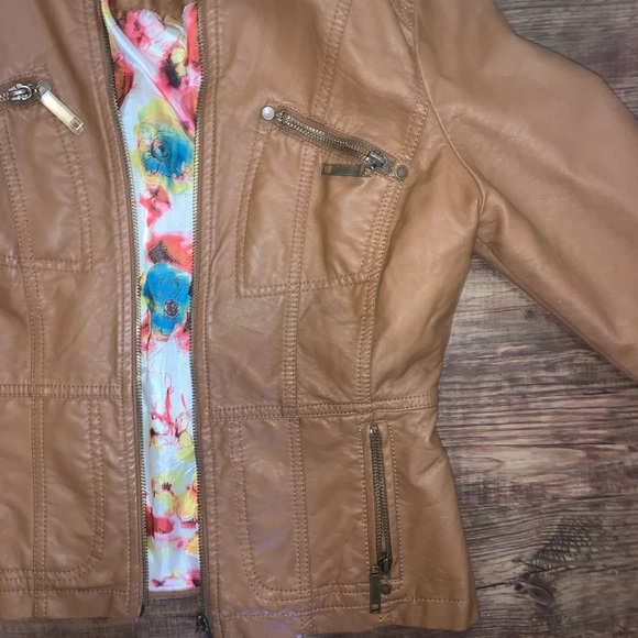 Brown Leather Jacket - Picture 3 of 4